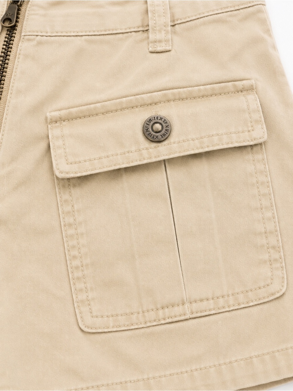 Vintage Y2K Calvin Klein Jeans Khaki Cargo Shorts Size 7 31” Waist - Picture 3 of 7